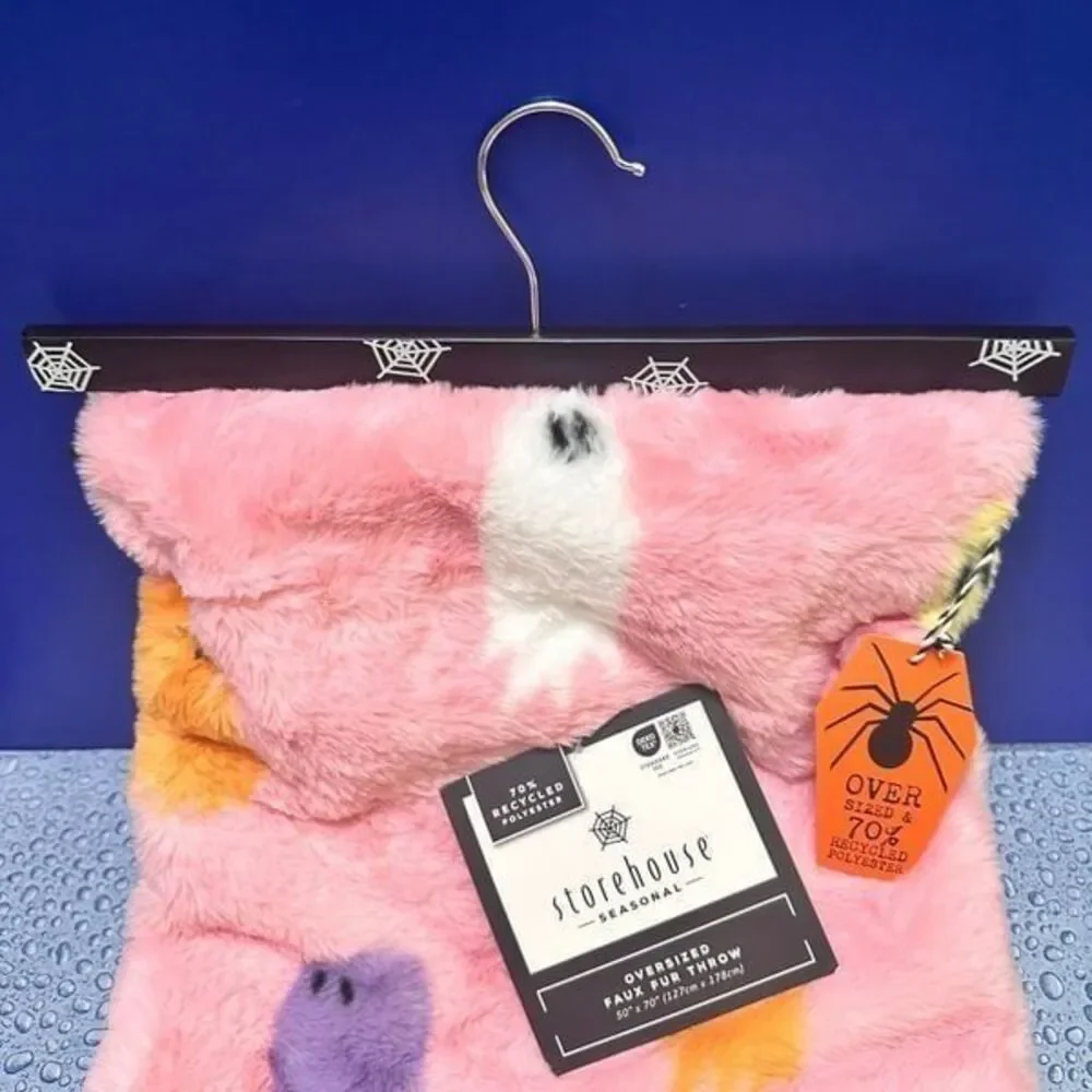 Halloween GHOSTS faux fur Throw Oversized blanket